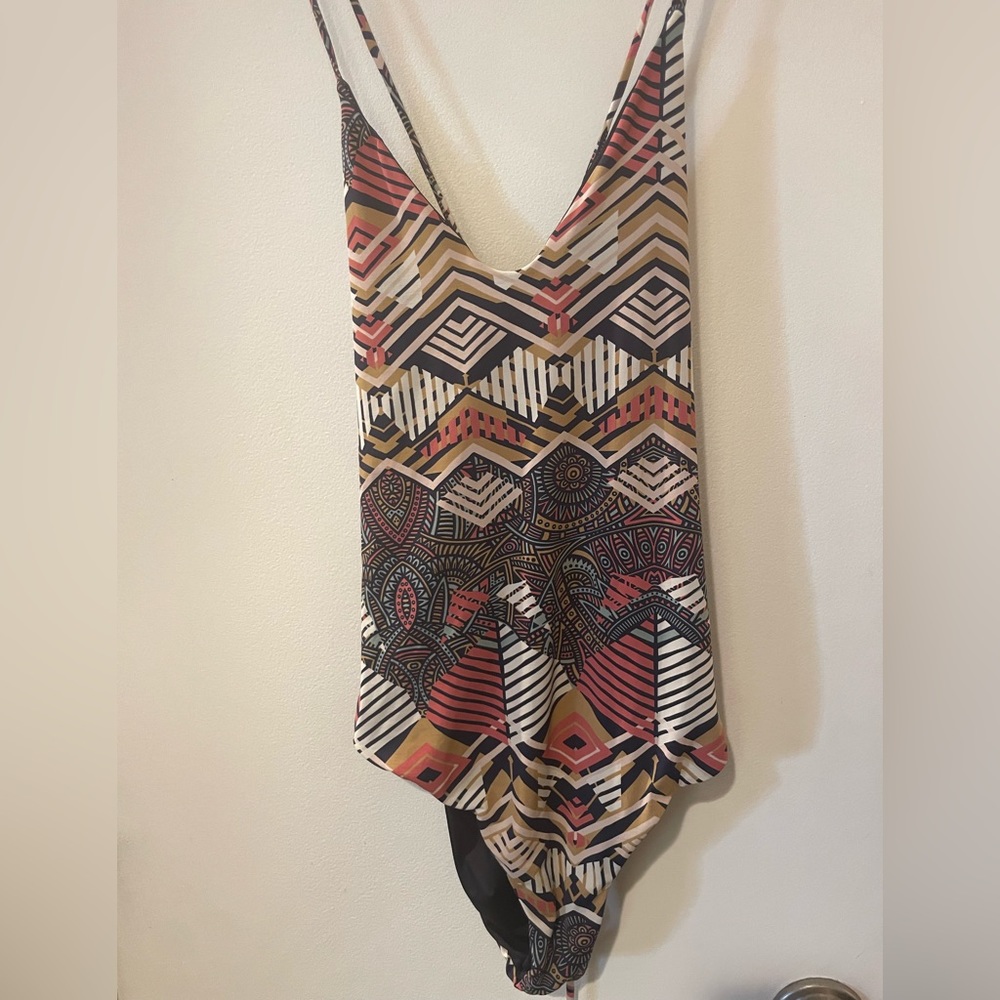 Mika Yoga Wear Wayara one piece swimsuit in Bogota print -size M